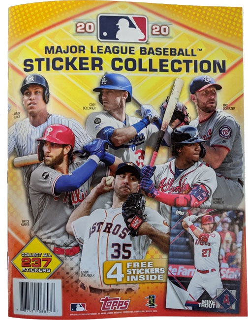 Topps 2020 MLB Baseball Sticker Collection Album with 4 Stickers eBay